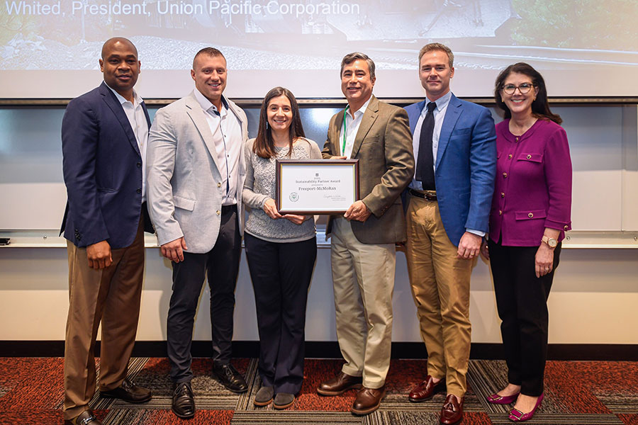 Freeport-McMoRan received its 2023 Sustainability Partner Award from Union Pacific at a ceremony in Omaha Nebraska.